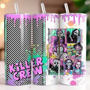 Killer Crew Bad Guys Killer Skinny Travel Tumbler Cup Mug Hot Cold Stainless